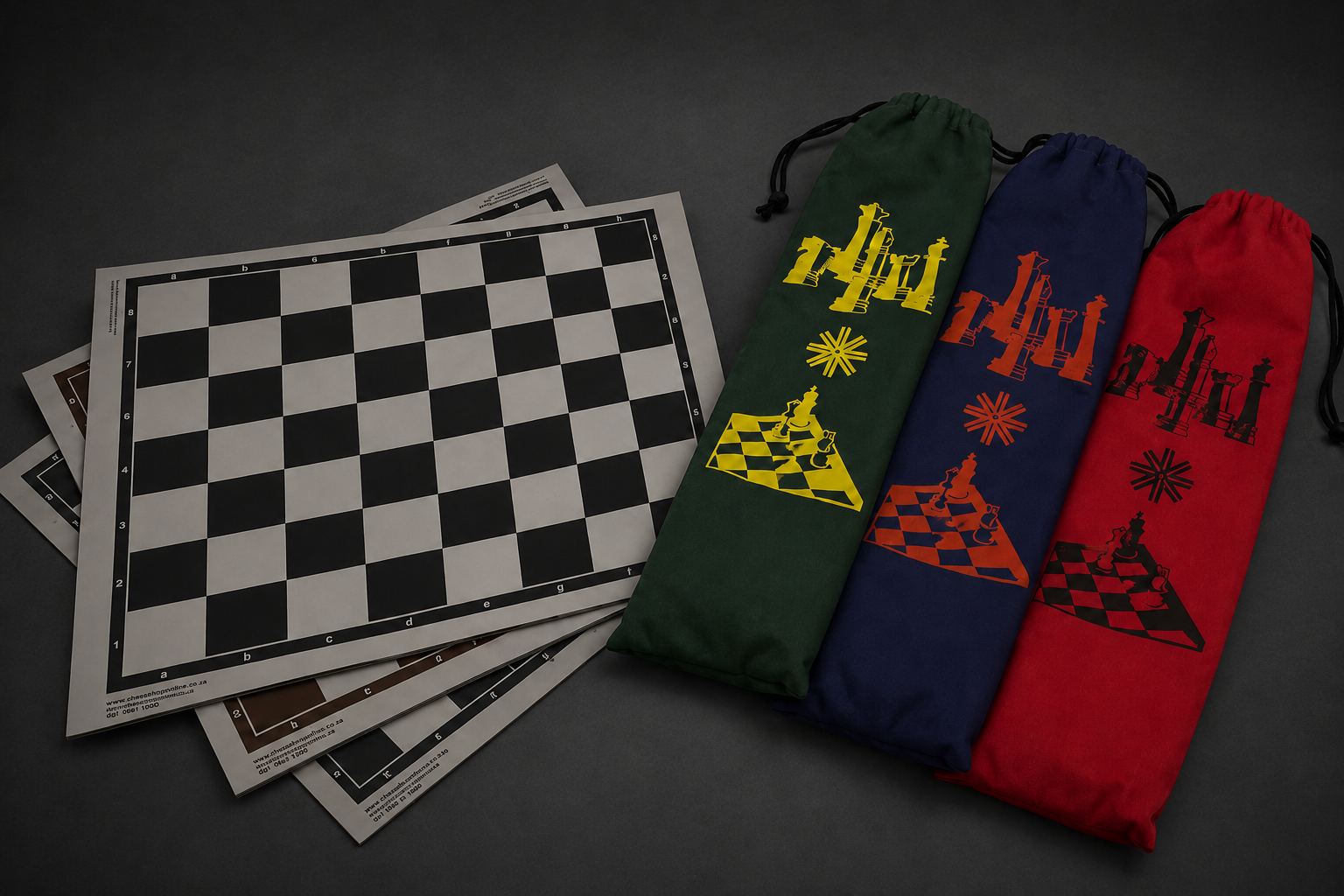 Chess boards and bags
